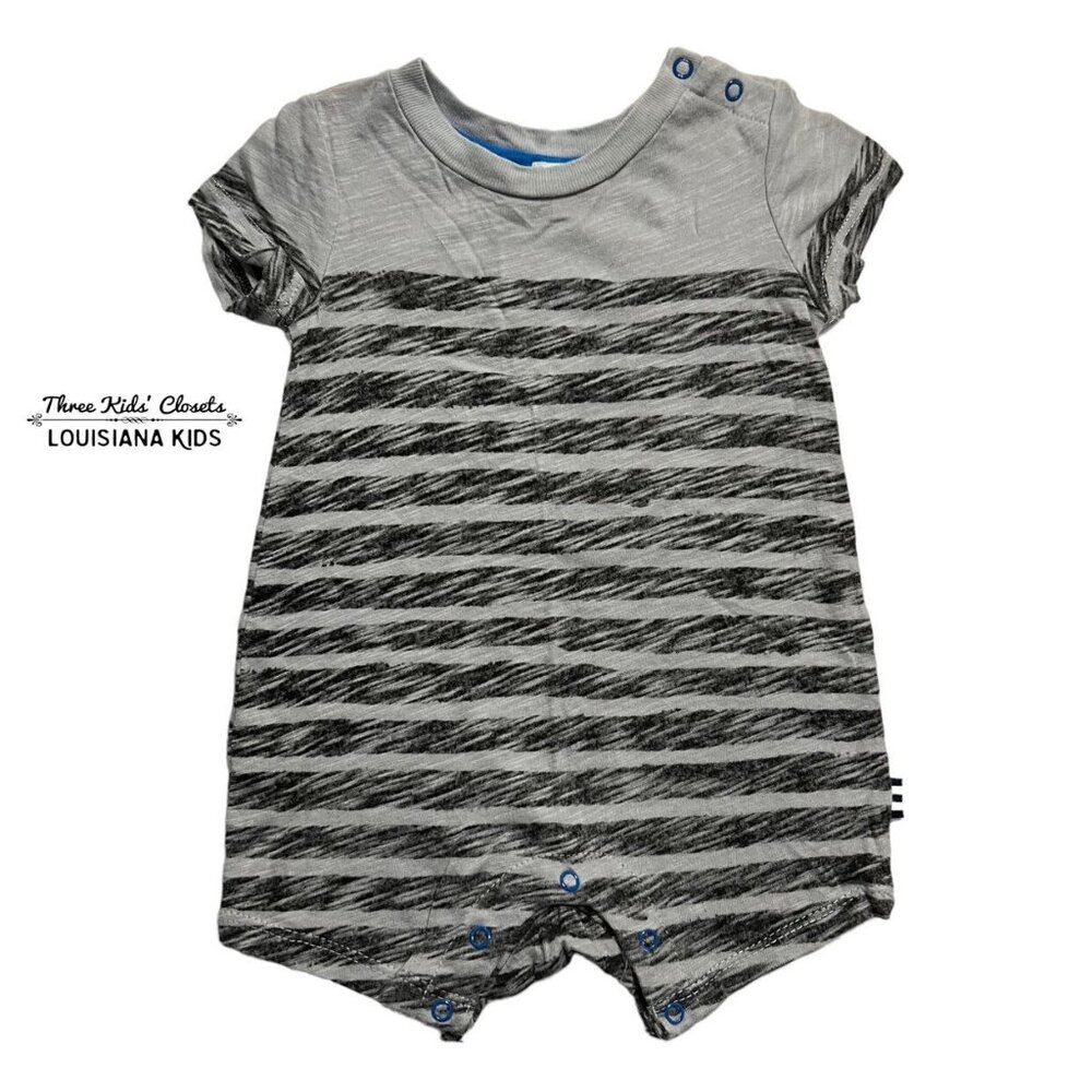 Splendid 0/3m Grey Striped Romper